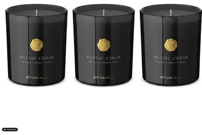 Produktbild von Rituals Mystic Cedar Duftkerze 3er Set