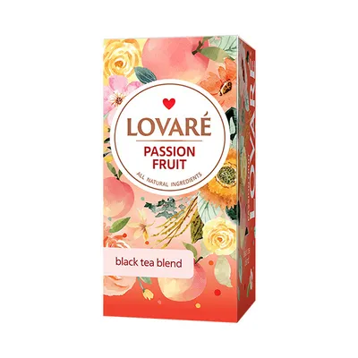 Zdjęcie produktu dla LOVARÉ Passion Fruit 48g (24 torebki, czarna herbata)