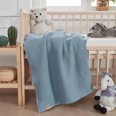 Immagine prodotto di Coperta in mussola per bambini - coperta per neonati - set di 3 pezzi in mussola 80x80