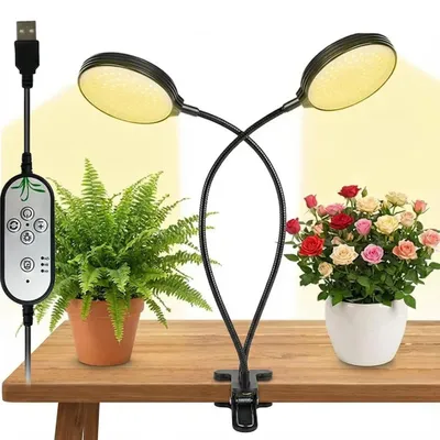 Produktbild von Sonnenlicht Pflanzenlampe Mit Klemme Led Vollspektrum Zimmerpflanzen Grow Lampe Pflanzenlicht (Timer, 3 Modi, 5-Level-Helligkeit)