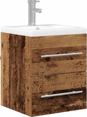 Image de vidaXL Armoire de lavabo avec tiroirs en vieux bois 41 x 38,5 x 48 cm