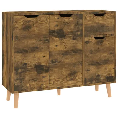 Obrázek produktu pro vidaXL Příborník Kouřový dub 90x30x72 cm Dřevěná konstrukce