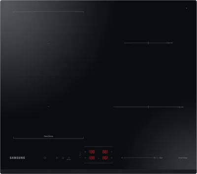 Produktbild von Samsung NZ64B5046GK, Schwarz, Integriert, 60 cm, Zonen-Induktionskochfeld, 4 Zone(n), 4 Zone(n)