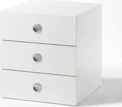 Obrázek produktu pro Sada 3 zásuvek pro šatní skříň šířka 44 cm zásuvková vložka bílá
