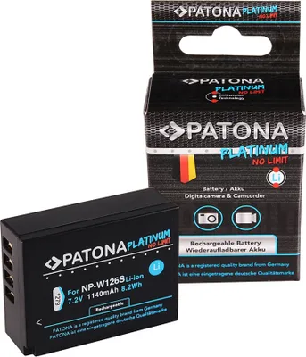 Zdjęcie produktu dla PATONA Platinum Akumulator Fuji NP-W126S HS33 EXR Fujifilm FUJI Finepix -Pro 1 HS30 EXR X-T3 VPB-XT3