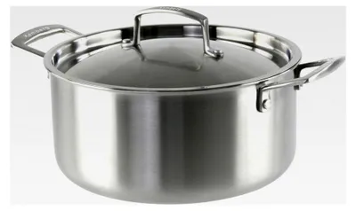 Produktbild von Kochtopf aus Edelstahl 18/10 Triply Ø 32 cm – ohne PFAS – inklusive Deckel – für alle Herdarten einschließlich Induktion und Backofen