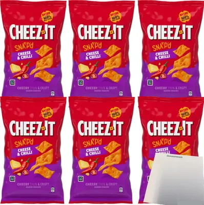 Produktbild von Cheez-It Cheese & Chilli 6er Pack (6x120g Beutel) + usy Block