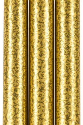 Produktbild von Goldfarbenes Barock Geschenkpapier – 300 x 70 cm – 3 Rollen