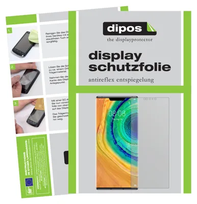 An instructional guide and product image for a screen protector.
