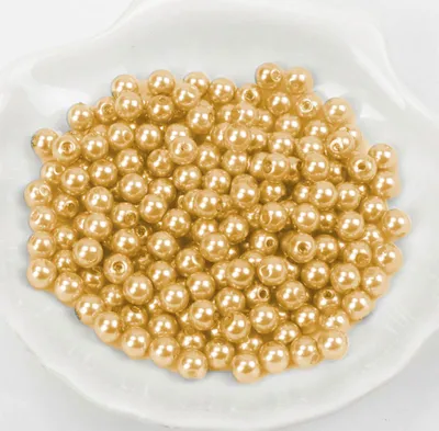 Produktbild von Wachsperlen ca. 200 Stück, 6mm, Gold hell