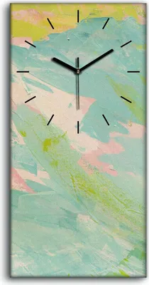 Produktbild von Wandbild Leinwand Bilder Wanduhr Geräuschlos Kunstdruck 30x60 Abstrakte Kunst - schwarze Hände