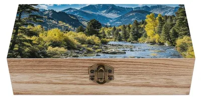 Immagine prodotto di Scatola di legno con coperchio per gioielli e foto