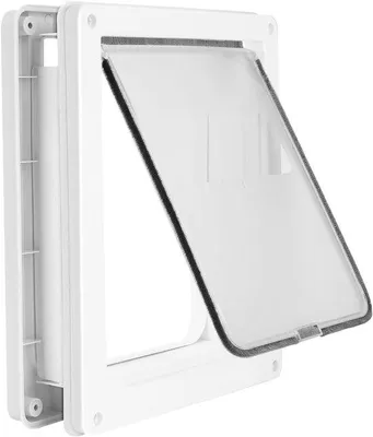 Zdjęcie produktu dla Drzwi do budki dla psa z magnetycznym systemem zamykania - 17 x 14 cm, odporne na warunki atmosferyczne