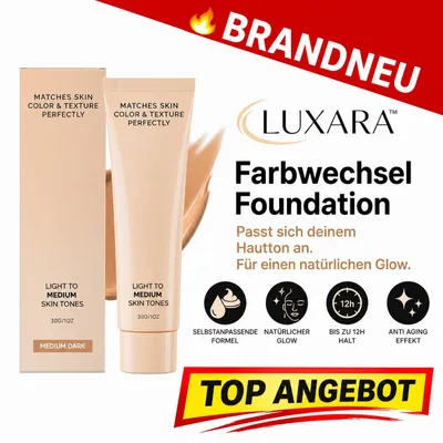 Produktbild von LUXARA™ Farbwechsel Changing Foundation Make Up Selbstanpassend Anti Aging Glow: Hell