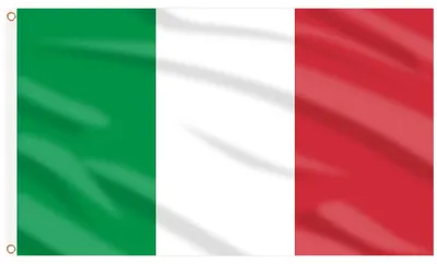 Italienische Flagge 150x90 cm, 2 Stück, doppelseitig, Messingösen