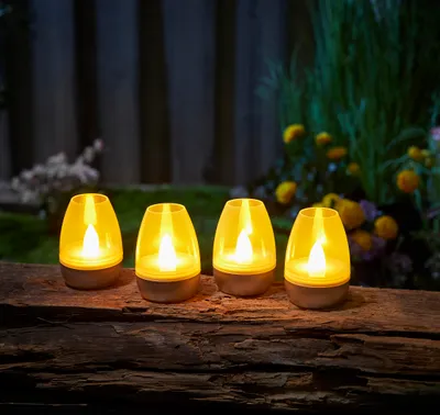 Produktbild von LED Akku Lounge Lights mit Touchsensor Kabellos IP44 RGBW Flackereffekt mit Ladestation Silber Transparent