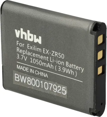 Produktbild von vhbw Akku kompatibel mit Casio Exilim EX-ZR50 Kamera (1050 mAh, 3,7 V, Li-Ion)