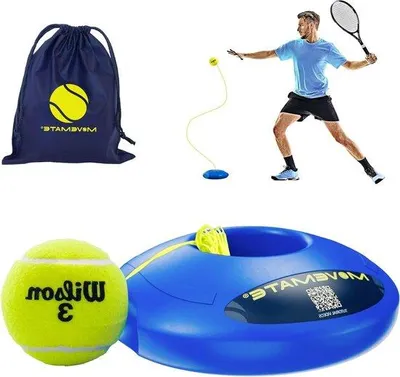 Obrázek produktu pro Tenisová tréninková sada s tenisovým míčkem | inovativní sportovní vybavení pro volný čas venku na zahradě nebo na terase | včetně přepravní tašky a tréninkových videí | pro děti i dospělé