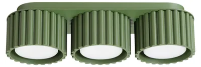 Zdjęcie produktu dla Plafon AURA 3 zielony oliwkowy Gx53 3xGx53 10W aluminium 8x10x32.5cm Sollux Lighting