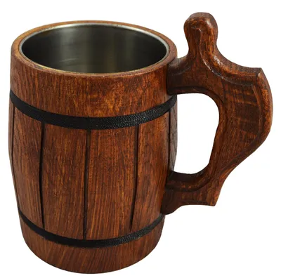 Produktbild von Holz-Bierkrug 0.5L aus Eichenholz