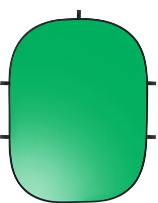 Produktbild von Walimex pro 2 in 1 Falthintergrund grün/ blau 150 x 210 cm, robuster Fotohintergrund mit Federring, faltbarer Hintergrund für Fotostudio mit Transporttasche