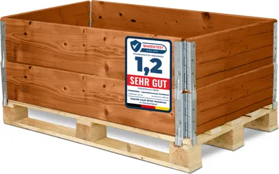 Produktbild von Garronda 2 Stück Holzaufsatzrahmen für Palette Aufbewahrungskiste aus Holz Palettenaufsatzrahmen Holzkiste Braun