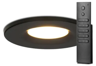 Produktbild von hoftronic LED Einbaustrahler 6W 2700K IP65 Schwarz 10er Set
