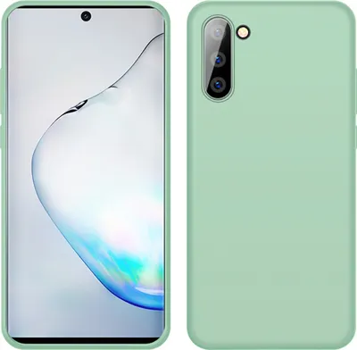Produktbild von Galaxy Note 10 Hülle, LaimTop Slim Flüssig Silikon Soft Gel Gummi Stoßfest Kratzfest Schutzhülle für Samsung Galaxy Note 10 Grün