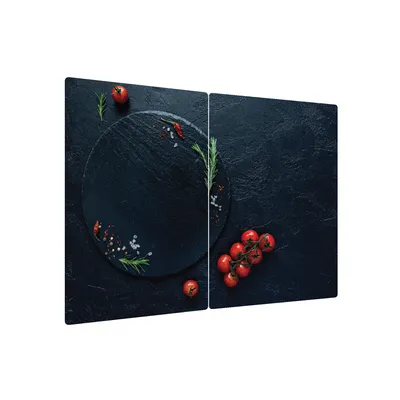 Obrázek produktu pro Skleněná kuchyňská deska ROCK TOMATO STONE 60x52cm - krájecí, ochranná
