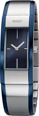 Image de Regent Femme Montre GM-2102 bracelet métallique Montre bracelet métallique analogique bleu argent D2URGM2102