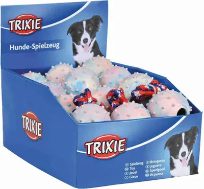 Produktbild von TRIXIE Ball am Seil, Hund, Kugellager, Gummi, 6 cm, 300 mm