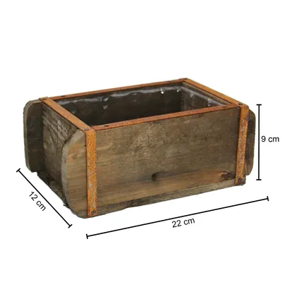 Produktbild von UNUS Vintage Ziegelform Holz Deko Aufbewahrungsbox Holzkiste 2er Set