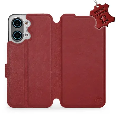 Produktbild von Echtleder Handyhülle für Xiaomi POCO X8 Pro Max, Mobiwear Leather, Dunkelrot