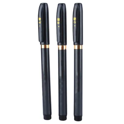 Produktbild von Kalligrafie Pinsel Set, 3 Stifte mit Tinte, für japanische & chinesische Schrift, Zeichnen