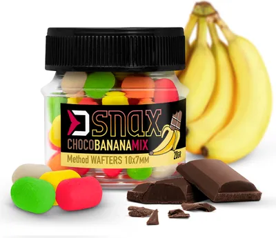 Image de Delphin Mix D Snax Waft 10 x 7 mm 20 g Chocolat-Banane Dumbelsky