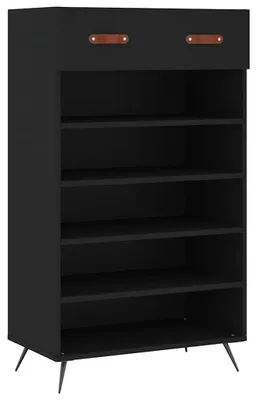 Obrázek produktu pro vidaXL Botník černý 60x35x105 cm Dřevěný materiál