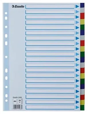 Produktbild von Esselte Plastic tabs, A4, 225 mm, 297 mm