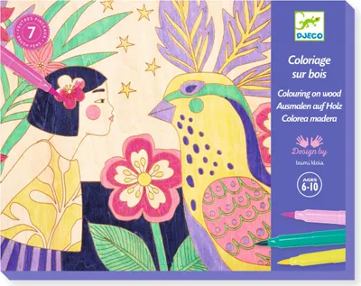Image de Atelier de peinture sur bois « Filles et fleurs », Djeco