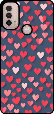 Zdjęcie produktu dla Etui na telefon Smartphonica Pasuje do Motorola Moto E30 / E40 z nadrukiem różowego i czerwonego serca - Etui z TPU z wzorem różowego i czerwonego serca