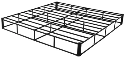 Image de Structure de lit à sommier tapissier SucceBuy (King-Size) avec housse en tissu amovible, cadre métallique robuste (2010 x 1925 x 230 mm) pour lits Queen-Size, support de matelas de 23 cm, capacité de charge jusqu'à 1587,57 kg, base pour matelas
