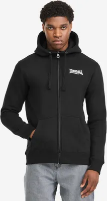 Produktbild von Herren Kapuzensweatjacke mit Reißverschluss normale Passform BURRARD Black/White XXL Lonsdale