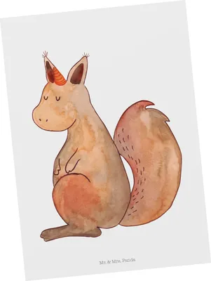 Produktbild von Mr. & Mrs. Panda Postkarte Einhorn Glauben - Weiß - Geschenk, Ansichtskarte, Ansichtskarten, Unicorn, Eichhorn, Postkarten, Eichhörnchen, Einhörner, bildkarte, Grußkarte