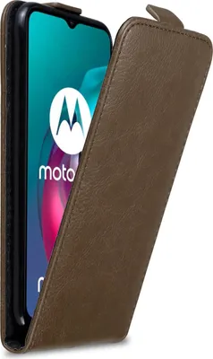Produktbild von Cadorabo Hülle für Motorola MOTO G10 / G30 Schutz Hülle in Braun Flip Etui Handyhülle Case Cover