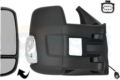 Obrázek produktu pro VAN WEZEL 1991822 Boční zrcátko, pravé, pro vozidlo FORD Transit Mk7, karoserie combi (V363, FCD, FDD), konvexní