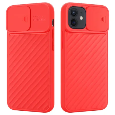 Produktbild von Cadorabo Hülle für Apple iPhone 12 MINI Schutzhülle in Rot TPU Cover Etui Kameraschutz