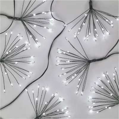 Obrázek produktu pro EMOS LED světelný řetěz – svítící trsy, nano, 8 m, vnitřní, studená bílá, časovač, D3AC10