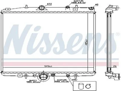 Immagine prodotto di Radiatore motore NISSENS 63695A