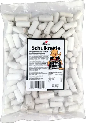 Produktbild von Schulkreide / Skolekridt, dragiertes Lakritz Konfekt, Tüte, 650 g, Rexim