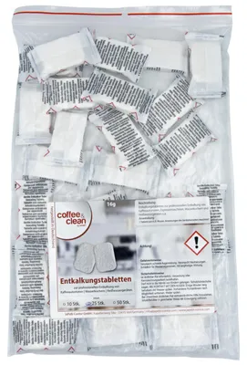 Produktbild von 25 Entkalkungstabletten Entkalker-Tabs 16g für Kaffeevollautomaten von Bosch Jura Melitta Miele Saeco Siemens WMF