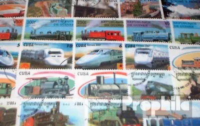 Produktbild von Briefmarken Motive 100 verschiedene Eisenbahn Marken